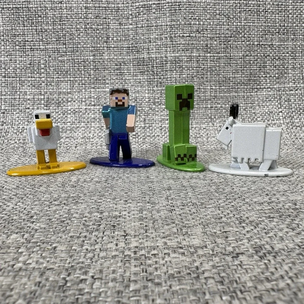 Minecraft Jada Toys Nano Metalfigs Die-Cast Figures Steve Creeper Chicken Goat